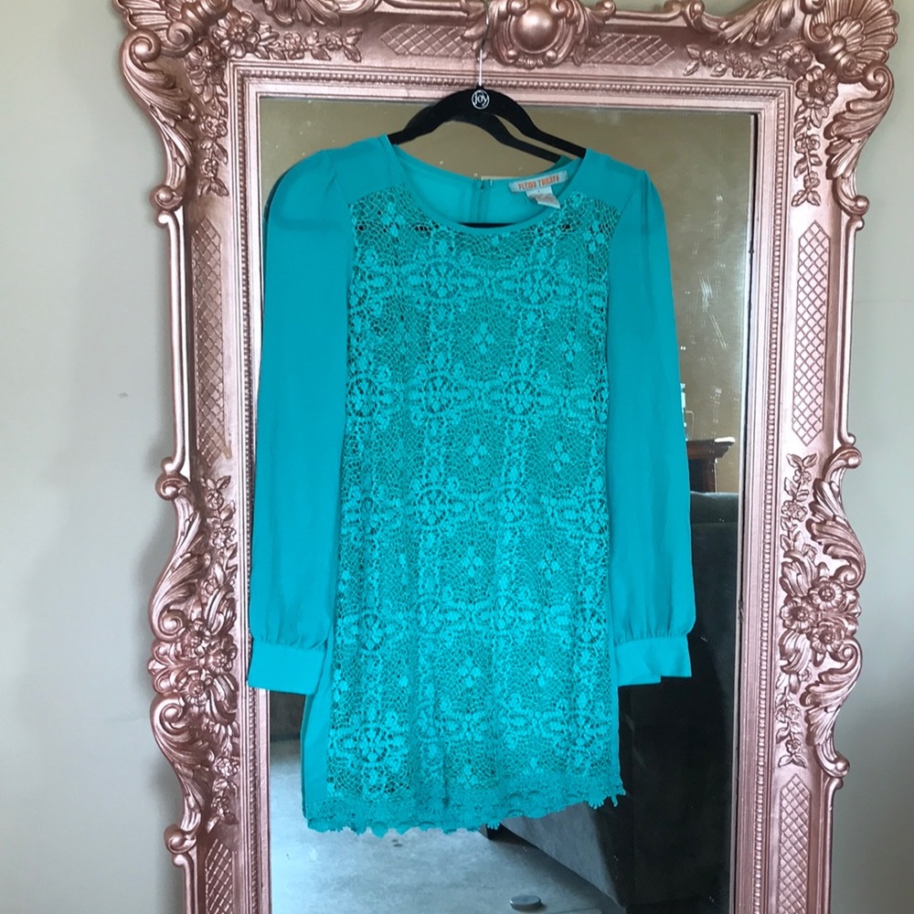 Donating 1/11 Small Teal crochet dress